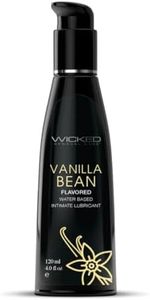 Wicked Sensual Care Wicked Aqua Flavored Water Based Lubricant, Vanilla Bean, 4 Ounce