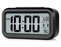 Topski Digital Alarm Clock for Heavy Sleepers, Digital Clock Table Clock for Study Table, Students, Office | Alarm Clock for Bedroom with Loud Sound, Automatic Sensor,Date & Temperature