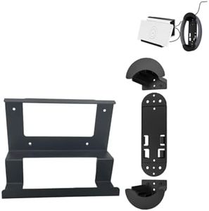 Tesha Metal starlink Router and Power Supply Bracket kit, Black 2 in 1 Mount Set for starlink mesh Node, Router Wall Rack for RV, Boat and Home