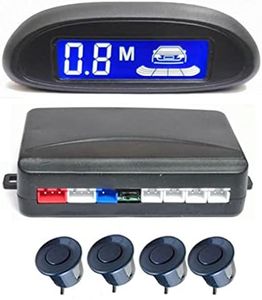 Aumotop Parking Sensor System, LCD Display Reversing Radar Car Park Reversing Radar Sound Alarm with 4 Sensors Adjustable Sensitivity