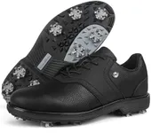 Spikes Golf Shoes Men Professional Golf Shoes Waterproof Walking Footwears for Golfers Outdoor Gym Sneakers (11.5,Black)