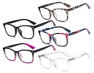 Eyekepper 5 Pairs Stylish Eyeglasses Eyewear for Women Men