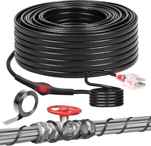 15FT Heat Tape for Water Pipes, -40°F Deicing Cable,Pipe Heat Cables for Roof,Gutter，Farm，Freeze Protetion Heating Wires, Heated Water Hose,Plumbing Fixtures,120V 5W/FT (24FT)