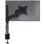 Duronic DM451X2 Solid Single LCD LED Desk Mount Arm Monitor Stand Bracket with Tilt and Swivel (Tilt -90°/+45°|Swivel 180°|Rotate 360°)