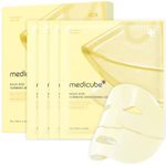 medicube Kojic Acid Turmeric Brightening Gold Jelly Gel Mask | Overnight Face Mask for Glass Glow Skin- Elasticity, Hydrating, Firming and Moisturizing | Korean Skincare, 28grams x 4ea