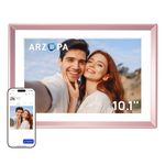 ARZOPA 10.1" Rose Gold Metal Digital Photo Frame Free Unlimited Cloud Storage for Photos & Videos, WiFi Digital Picture Frame Support Online/Offline Use, Best Personalized Gift - D10 Rose Gold