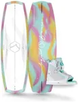 Liquid Force 2025 Angel 130cm Wakeboard with Plush Size 4-7 Wakeboard Bindings Package