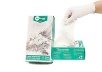 SRITRANG Thailand Viva Latex Surgical Gloves | Medical Disposable Examination Hand Gloves (Medium, Pack of 100, White)