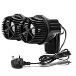 hygger 2 * 8000LPH Double Head Aquarium Wave Maker, 12W Ultra Quiet Aquarium Circulation Pump, Fish Tank Wave Maker with Strong Magnetic Suction Base, 360°Adjustable Power Head, for 416-908L Tank