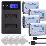 DuraPro 4Pcs 1600mAh NP-BX1 NP BX1 Battery + LCD Dual USB Charger for for Sony NP-BX1 Battery Sony DSC-RX100 RX100 II DSC-WX500 HX300 WX300 HX400V WX300 WX350 HDR AS100v AS200V AS15 AS30V AS300 M3 M2