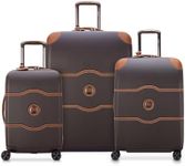 DELSEY PARIS Chatelet Hardside Luggage with Spinner Wheels, Chocolate Brown, 3 Piece Set 19/24/28, Chatelet Hardside Luggage with Spinner Wheels