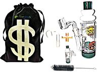 Newzenx® Glass Flash Showerhead Bong 9 Inch Multi Logo Bong (for Oil/Honey/Meth/Multi Purpose Bong) Included Velvet Pouch & Full Accessories