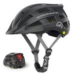 OutdoorMaster Gem II MIPS Bike Helmet with Light - Lightweight Cycling Helmet,Mountain Road Bicycle Helmet for Youth & Adult