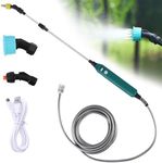 Electric Plant Sprayer, Electric Sprayer Wand Rechargeable Portable Garden Plant Sprayer with 3 Nozzles and 5M Hose Mister Sprayer for Yard Lawn Weeds Plants