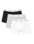 Calvin Klein Men's Trunk 3pk Trunk, Black/White/Grey Heather, L