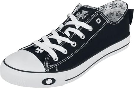 West Coast Choppers Low-Top Warrior Unisex Deportivas Negro EU43 algodón, Suelas de Goma