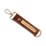 Innovative Gifts Personalized Vegan Leather Keychain for Men, Women & Kids | Customizable Keychain with Charm and Name Tag | Durable Unisex Present with Metal Ring [Pack of 1] (Brown)