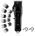 Hair Clipper by SUPREME TRIMMER - STC5030 Professional Clipper Set (300 Min Run Time) Cordless Beard Trimmer (Taper Clipper, Black)