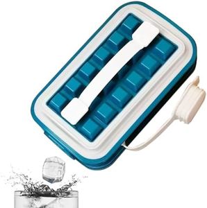 HZIYOU Portable Ice Ball Maker,Ice Trays for Freezer,2 in 1 Portable Ice Cube Tray with Lid for Indoor and Outdoor, Ice Ball Maker Mold for Chilled Drinks, Cocktail, Whiskey, 16 Cubes