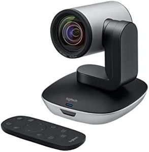 Logitech PTZ Pro 2 Camera, Caméra vidéo Full HD 1080p avec fonctions améliorées de mouvement panoramique/d'inclinaison, incluant Télécommande, Noir/Gris, Compatible Skype, Zoom, PC/Mac/Portable/Chrome