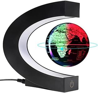 Magnetic Levitation Floating Rotating 3in World Globe With Colored Lamp And Touch Switch For Men Boss Cool Office Decor Gifts Or Kids Desk Tech Gadget Toys