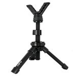 HUNTPAL Tripod Rifle Shooting Rest for Table Bench Shooting Range Practice, Adjustable Compact Aluminum Construction Gun Rifle Rest, Portable Shooting Stick Stand Gun Holder with 360° Rotation V Yoke