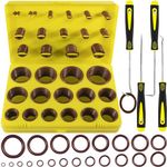 XBVV 382 PCS 30 Size SAE FKM Viton O-Ring Kit for Various Chemical, Aerospace, Cylinder, Hydraulic, Automotive Engines and Plumbing O-Ring Repair with 4-Piece Pick Set and Resist Oil and Heat