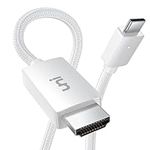 uni USB C to HDMI Cable 6FT 4K@30Hz, Type C to HDMI Durable Cable [No Screen flicker], Compatible for Thunderbolt 3/4 MacBook Pro, iPad Air 4, iPad Pro, iMac, Galaxy S21, Surface Book 2, XPS,etc-White