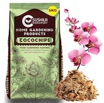 Sushila Agrofert Coconut Husk for Plants 5Kg Extra Nutrients Added Loose Ready to Use Low Ec Coconut Chips for Plants Orchids Hydroponics Mulch Potting Mixture Ornamental Plants