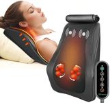 Snailax Back Massager for Back Pain Deep Tissue, Shiatsu Lower Back Neck Massager with Heat, Kneading Massage Pillow for Back Neck Shoulder, Christmas Gifts for Mom, Dad, Women(Black)