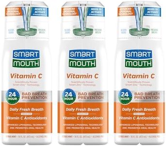 SmartMouth Advanced Liposomal Vitamin C Mouthwash - Vitamin C Antioxidants - Dual-Solution Zinc-Activated Mouthwash - Supports Oral Health - Citrus Mint Flavor - Alcohol Free - 16 fl oz Each, 3-Pack