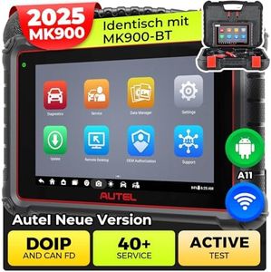 Autel OBD2 Diagnosegerät MaxiCOM MK900: 2024 Neue Ver. von MX808S, MK808BT PRO w/ 40+ Service, 3000+ Aktive Tests, All System Diagnose, FCA Autoauth&SGW, No-IP Limited Ver. von MaxiCheck MX808S/MX900