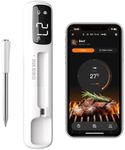 INKBIRD Wireless Meat Thermometer, Bluetooth Meat Thermometer Probe with Temperature Alarm, IP67 Waterproof, Ideal for Kitchen, BBQ, Smoker & Air Fryers