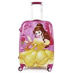 Humty Dumty Disney Belle Pink Polycarbonate 22 Inch / 55.8 Cm Kids Hard Luggage Trolley Bag | Travel Bag