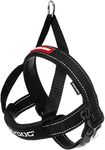 EzyDog Premium Quick Fit Adjustable No-Pull Dog Harness Vest with Reflective Stitching - Perfect for Training, Walking, and Control - Padded for Comfort (Large, Black)