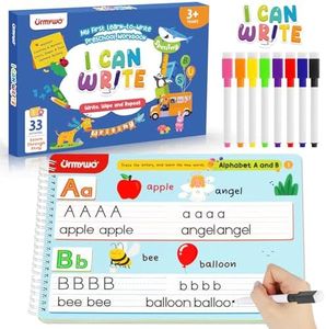 Preschool Learning Activities Kindergarten Books - Learning Resources I Can Write Educational Handwriting Practice Activity Busy Book, Travel Toys Christmas Birthday Gifts for Kids Ages 3-6