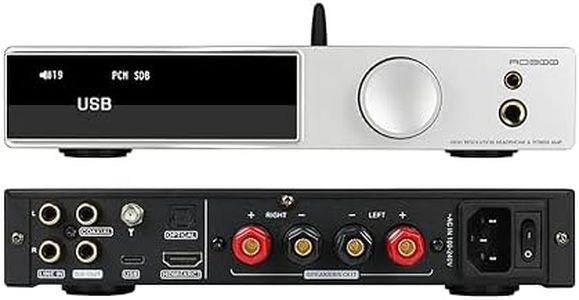 SMSL AO300 All-in-one DAC & Amplifier, MA5332MS 165Wx165W Power Amplifier, XMOS XU316 USB/BT/Coax/Opt MQA DAC, HDMI ARC/RCA to Speaker/Subwoofer, 4.4mm 6.35mm DAC Headphone Amplifier, Silver