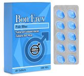 Bon Erex - 40 Pale Blue Pills for Men 100mg | Herbal Male Enhancing Supplement | Boosted Energy & Extended Duration | Support Strength, Firmness & Stamina | Natural Formula for Confident Performance