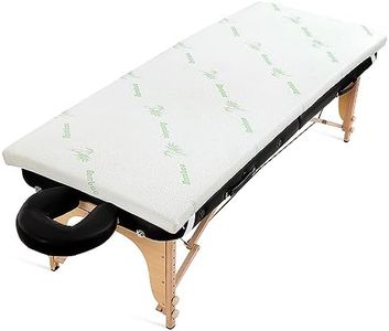 HOMBYS Memory Foam Massage Bed Mattress Topper with Cooling Rayon Derived from Bamboo Cover, Massage Table Mattress Topper with Elastic Bands, Non-Slip Lash Bed Cushion Only (Bed Not Included)