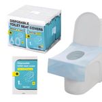 TRIPTIPS Toilet Seat Covers Disposable Travel Pack 60 countï½Å“Faster use-Sticker freeï½Å“Waterproofï½Å“XL Disposable Toilet Seat Cover for Adults and Kids, Individually for Public Restroom/Airplane/Outdoors