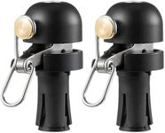 ZOYOSPORTS Bicycle Bell Clear Loud Sound Mountain Bike Road Bike Horn Bicycle Handle Bells Ring Suitable for 22.2mm Handlebar 80db Bell 1PCS (2 Black)