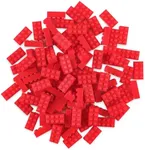 Strictly Briks Compatible with Lego Classic Bricks Starter Kit, Red, 96 Pieces, 2x4 Studs, Building Creative Play Gift Set for Ages 3 and Up, 100% Compatible with All Major Brick Brands