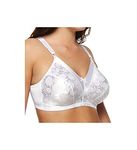 Just My Size Women's Satin Stretch Wire Free Bra, White, 40C