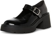 Madden Girl Women's Thunderr Mary Jane Flat, Black Paris, 7 US