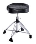 Gibraltar Drum Stool, Drum Stool 9000 Series Moto Throne Pro Series Saddle 4-Leg, 9908 (Diameter: 43cm, Vinyl Seat, Super Lock, Double Strut Base, 'Super Foot' Rubber Feet)