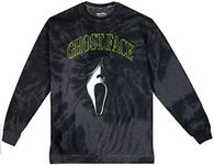 Bioworld Ghostface Neon Green Letters Men's Black Spiral Dye Sweatshirt-XXL