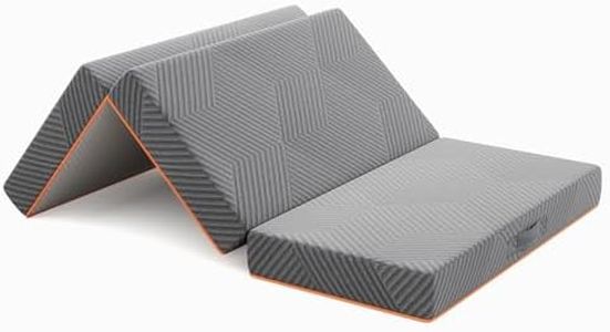 Vesgantti Folding Mattress Small Single Size 75x190cm, 10CM Gel Memory Foam Foldable Mattress Tri-fold for Travel, Camping, Guest Bed - Grey, CertiPUR-US Certified