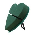 Oasis Heart Shape Floral Foam with Suppotive Stand for Flower Decoration Birthday, Anniversary Valentine Fresh & Artificail Flowers (1 No) Green Close Heart Floral Foam (10"x10")