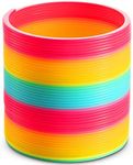 Jumbo Rainbow Spring Coil Toy - 6" Plastic Giant Spring Coil Toys for Kids, Big Spring Toys for Boys and Girls, Neon Colorful Rainbow Coil Spring for Party Favor, Great for Prizes, Gifts, Birthday