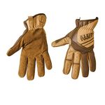 Klein Tools 40228 Journeyman Leather Utility Gloves, X-Large,Brown